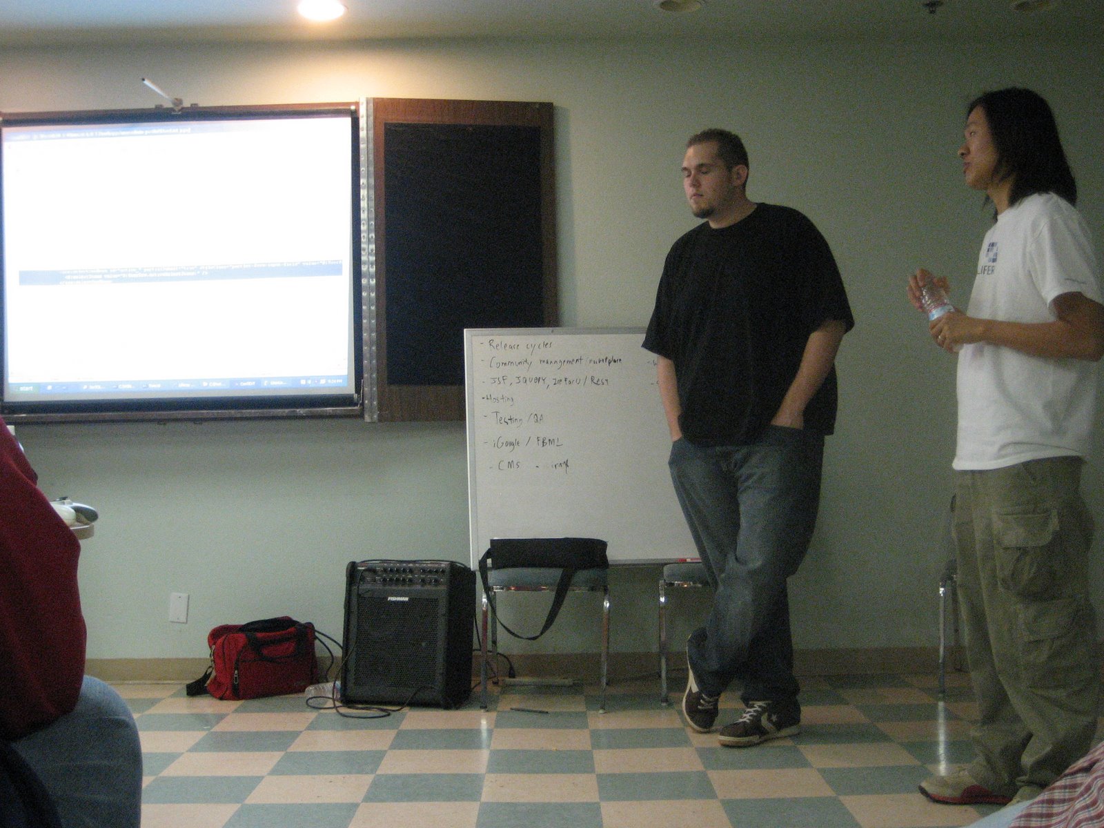 Brian and Nate running a discussion session.